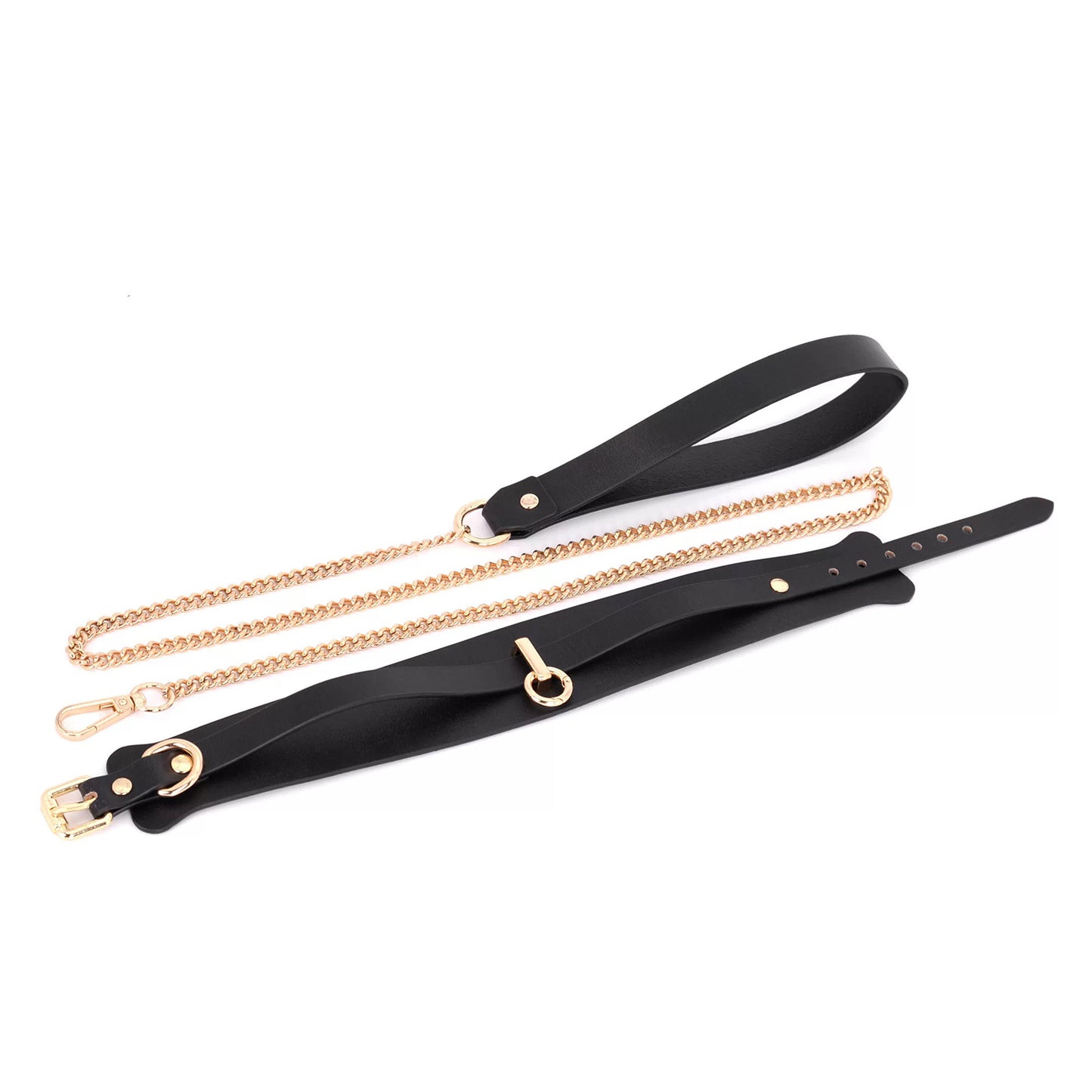 The Heavy Shackle: 5cm Extra-Wide Genuine Leather Collar & Leash Set
