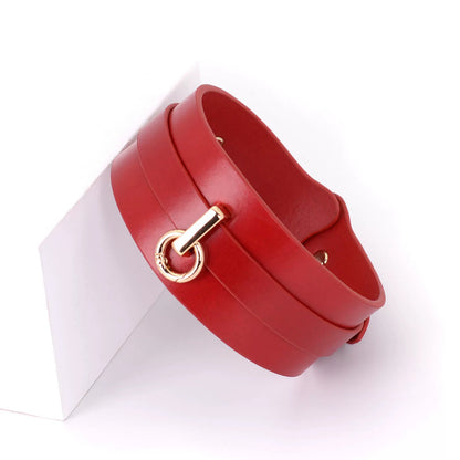 The Heavy Shackle: 5cm Extra-Wide Genuine Leather Collar & Leash Set