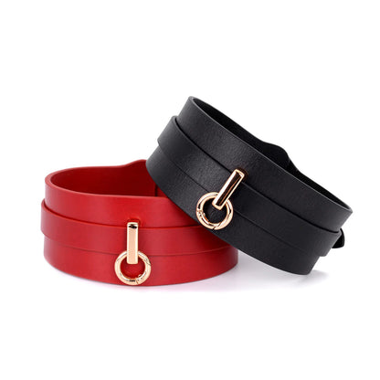 The Heavy Shackle: 5cm Extra-Wide Genuine Leather Collar & Leash Set