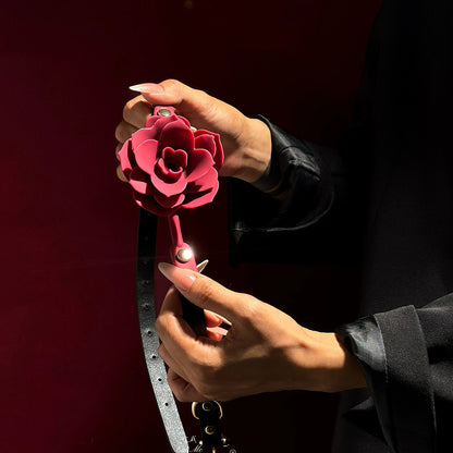 Breathable Silicone Rose Ball Gag - Aesthetic Open Mouth Restraint