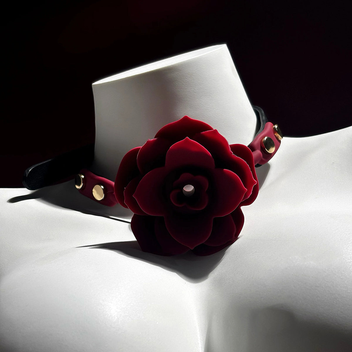 Breathable Silicone Rose Ball Gag - Aesthetic Open Mouth Restraint