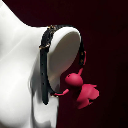 Breathable Silicone Rose Ball Gag - Aesthetic Open Mouth Restraint