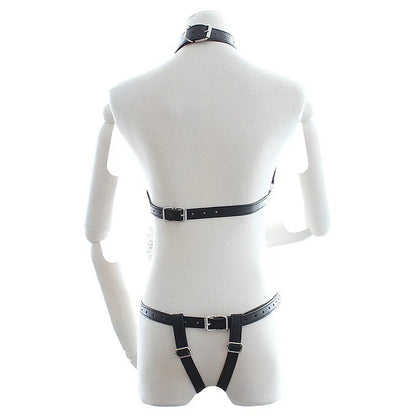 Open Bust Harness Set – 3-Piece with Metal Chain & Nipple Covers