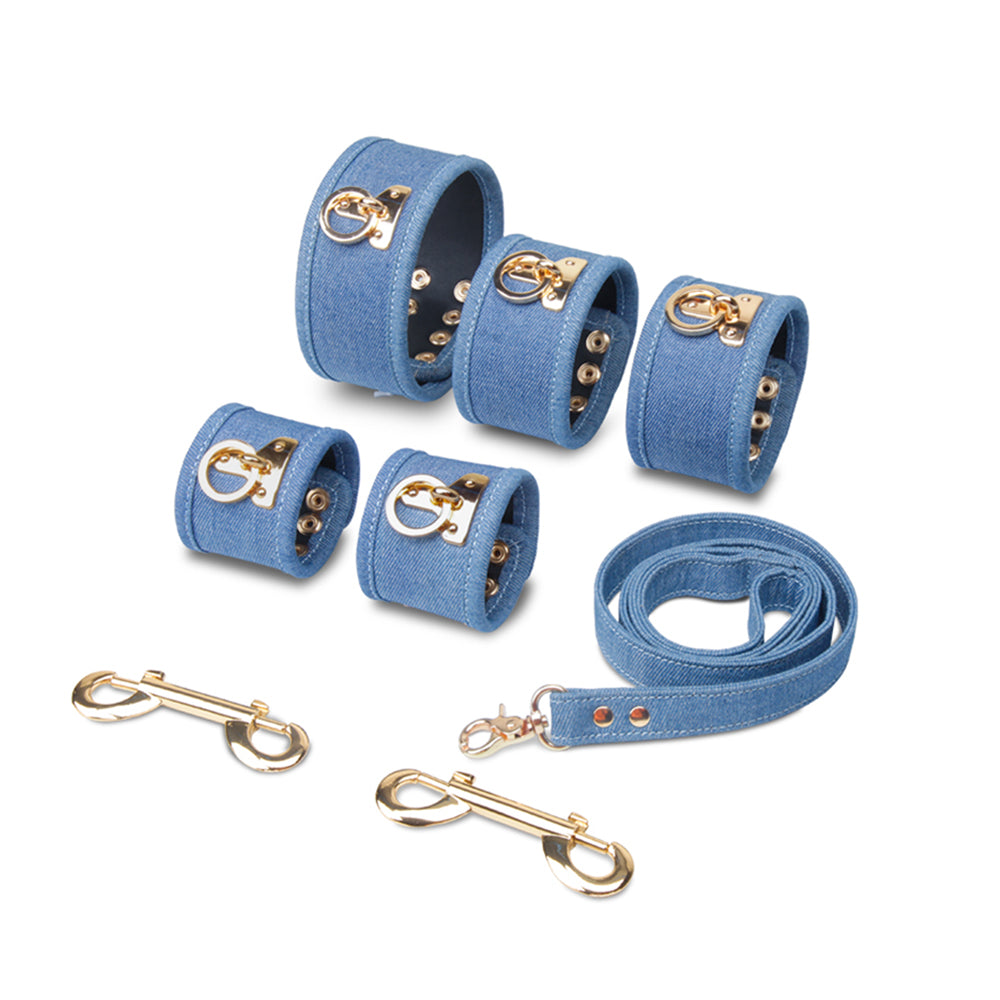 Fantasy BDSM Indigo Denim Bondage Kit