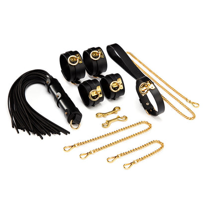 Deluxe Genuine Leather BDSM Bondage Gear (5 Piece)